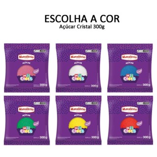 Açúcar Cristal Mil Cores ESCOLHA A COR 300g - Mavalério