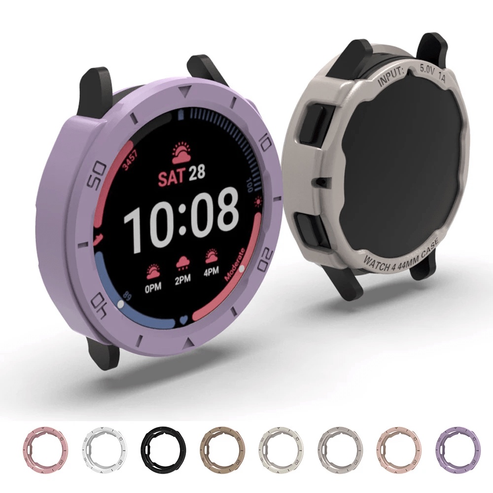Capa case protetora emborrachada para Galaxy Watch 7 6 5 4 44mm ou 40mm
