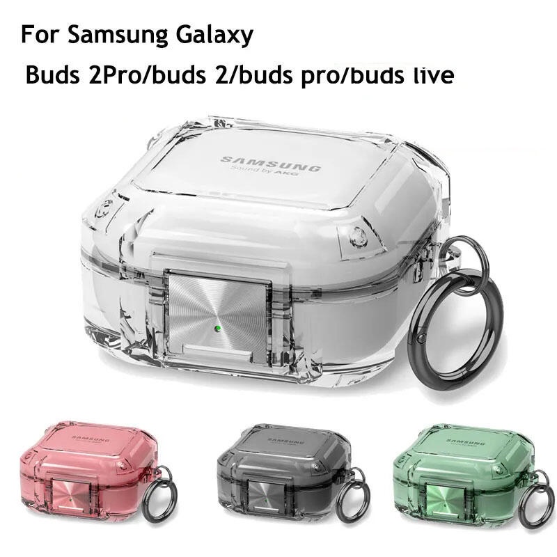 Capa À Prova De Choque Para Samsung Galaxy buds 2 pro Com Chaveiro Macia Transpa