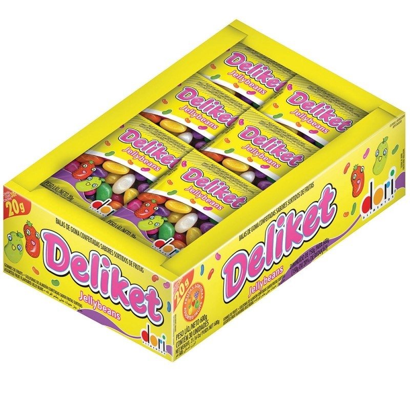 Bala Mini Deliket Dori Display 24UN em Oferta na Shopee