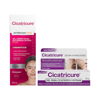 KIT CICATRICURE BIOREGENEXT DIURNO FPS30 50G + GEL DE 30G em Oferta na Shopee