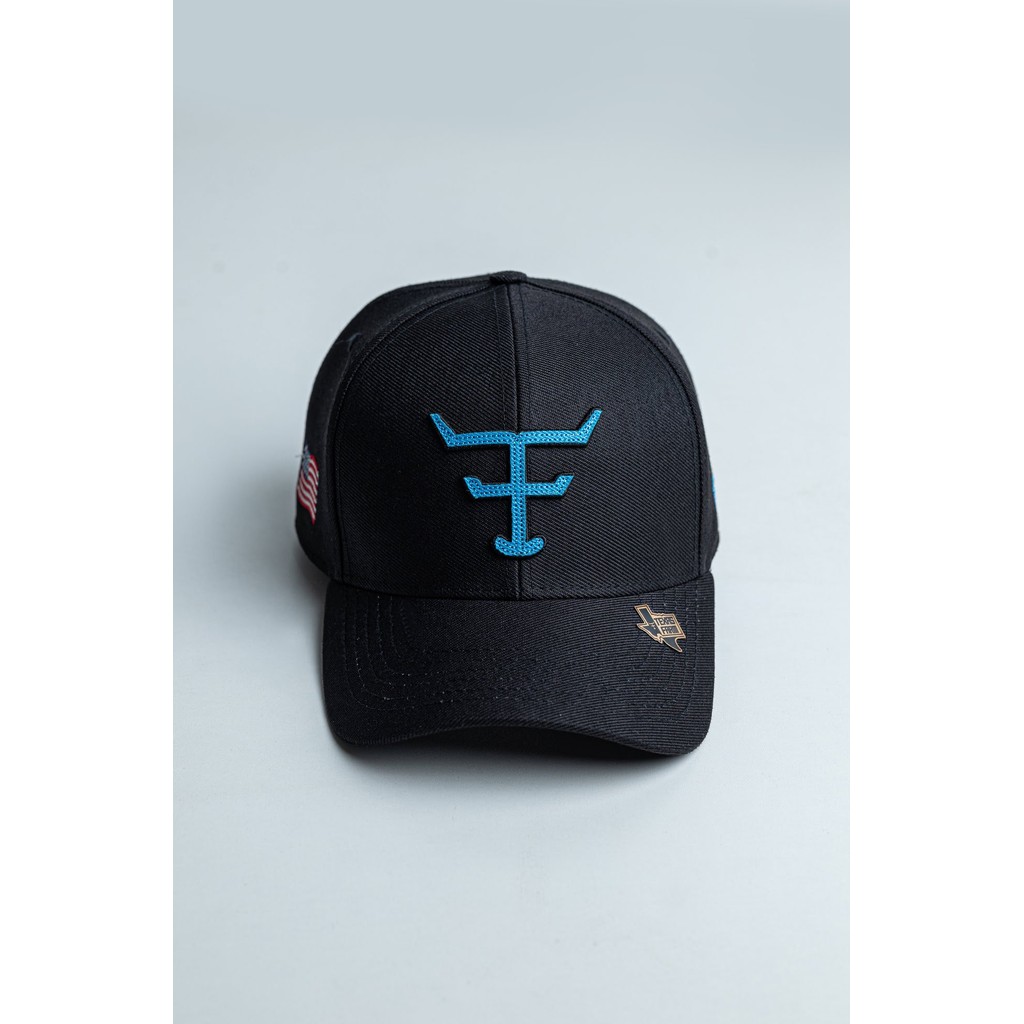Bone Texas Farm - New Texas - Tf987 - Preto/ Azul Turquesa ÚNICO