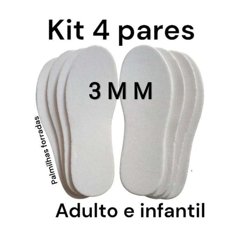 PALMILHAS 3 M M CONFORTO BRANCA KIT
