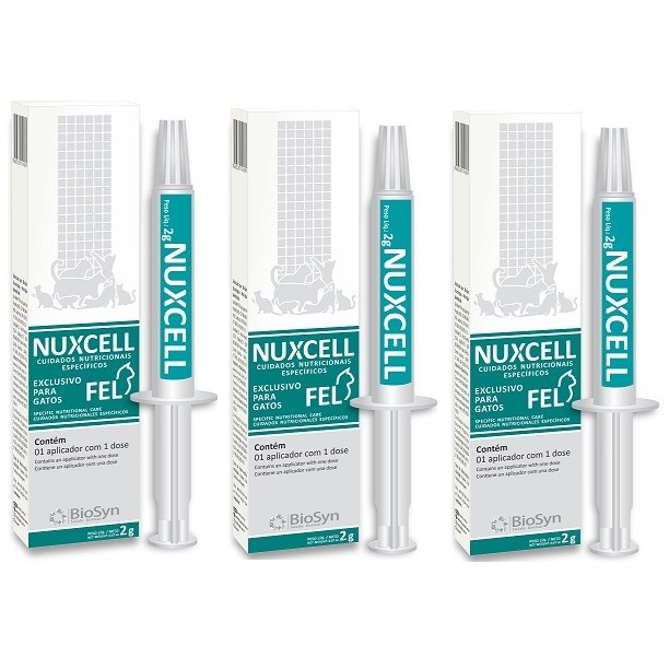 Kit 3 Nuxcell Fel Imunidade Suplemento Vitamínico Biosyn 2g em Oferta na Shopee