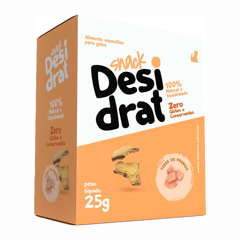 Snack Desidrat Para Gatos Sabor Tiras de Frango 25g - Pets