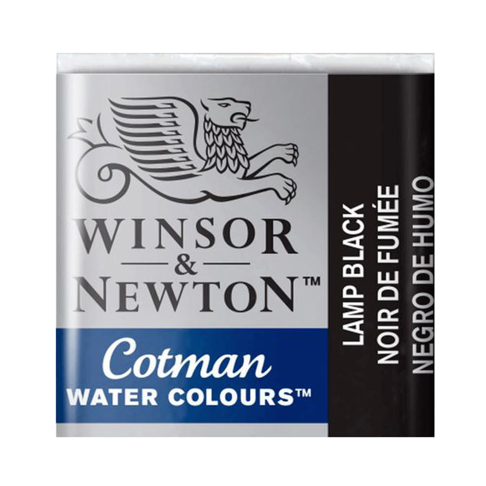 Aquarela Pastilha Winsor & Newton Cotman 337 Lamp Black