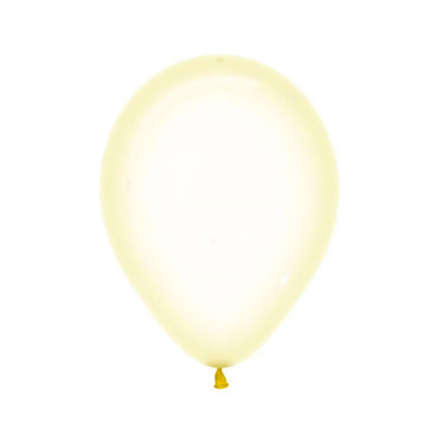 Balão de Festa Latéx Cristal Pastel - Amarelo (Cor:321) - Sempertex - Rizzo