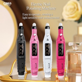 Fushia Rosa USB Elétrica Prego Brocas Kit Remover Polonês Manicure Pedicure 6pcs Nail File Lixar Bandas Máquina Nail Art Pen