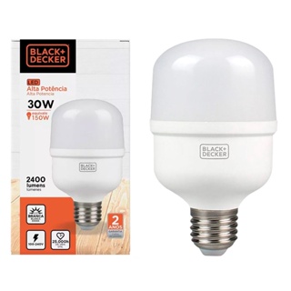 Lâmpada Led Alta Potência T80 30w 6500k E27 Black+Decker em Oferta na Shopee