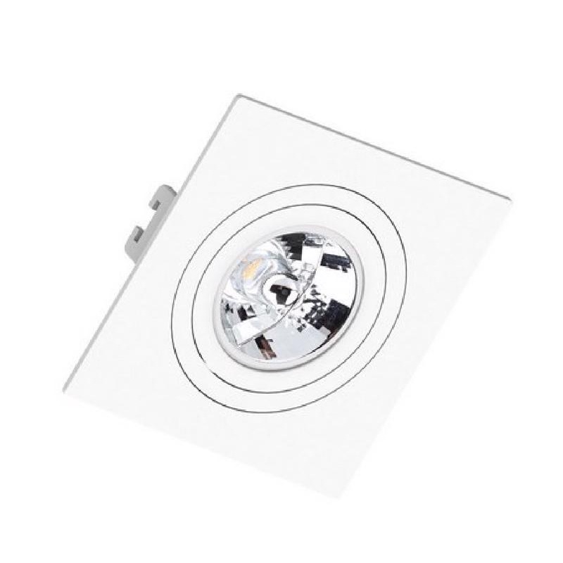 Spot Embutido Ar70 Quadrado Face Plana Sem Lâmpada Loop
