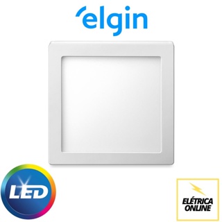 Plafon LED Painel 18w Sobrepor Quadrado 6500K Branco Frio - ELGIN em Oferta na Shopee