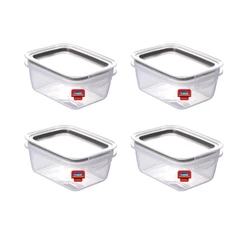Kit 4 Pote Hermético Plástico Mantimentos 550 Ml Plasútil