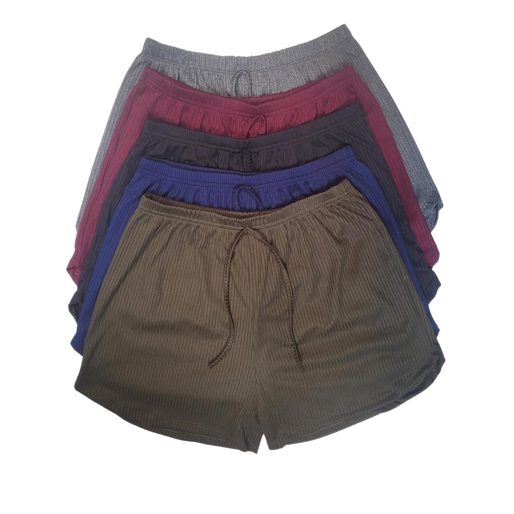 kit 5 Shorts Canelado Plus size Feminino Varias Cores Soltinho