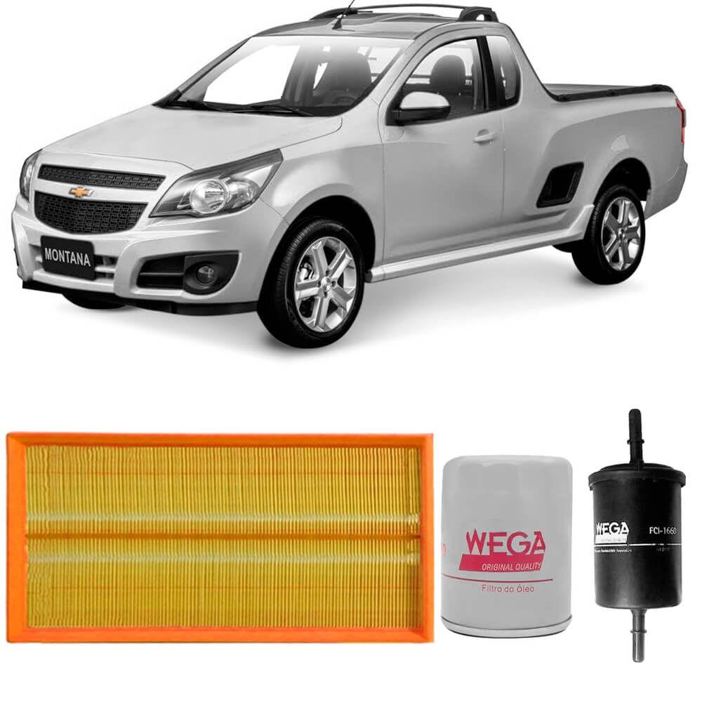 Kit Filtro Ar Óleo Combustível Montana 2007 A 2018 Flex - Spare Parts and Accessories for Vehicles