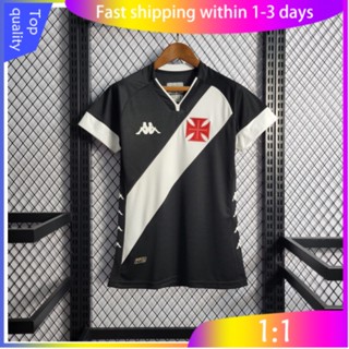 222/23 Camisa De Manga Curta Preta Feminina Para Esportes/Casa/Vasco da Gama