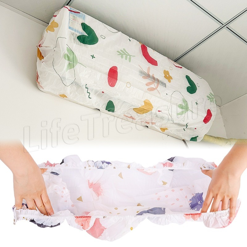 Ar Condicionado PEVA Com Tudo Incluído Cobertura Do Pó/Saco Anti-Pinch Para Crianças/Ventilador Elétrico/De Proteção Aparelho Doméstico Da Rede Segurança Malha À Prova De