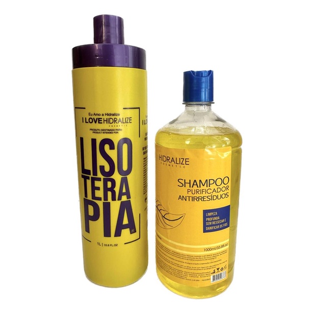 Kit Progressiva Lisoterapia S/ Formol + Shampoo 1l Hidralize