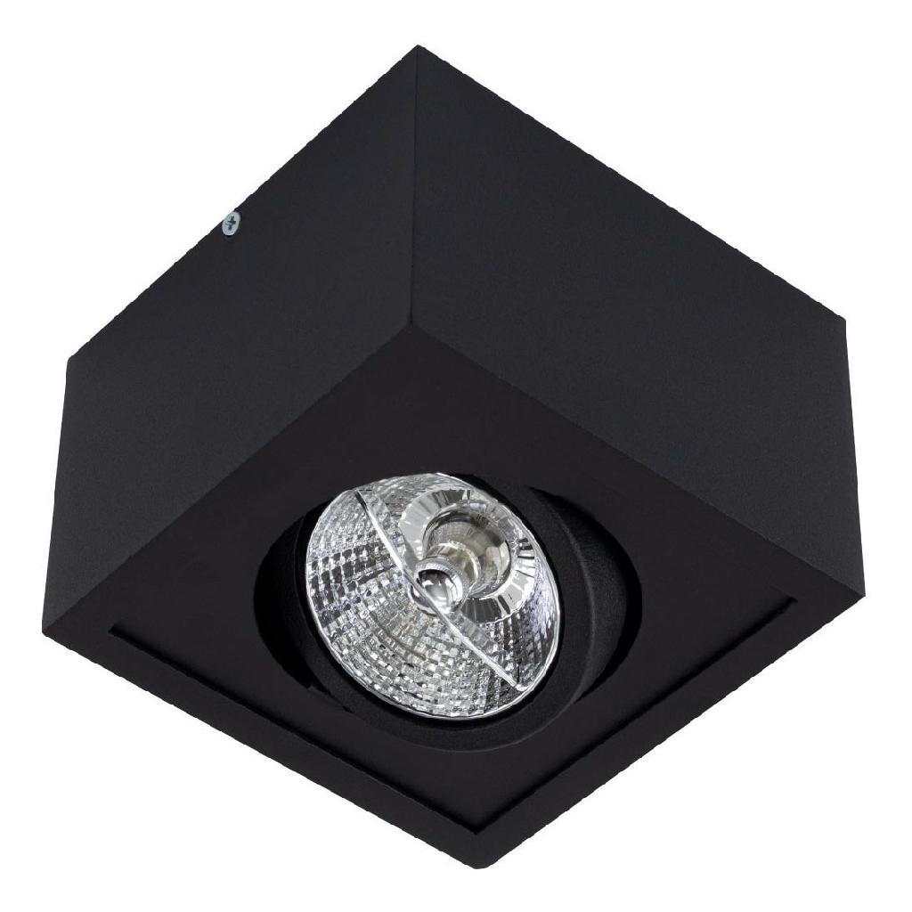Plafon Spot Sobrepor Box Orluce Preto + LED AR70 Br. Quente ST2761