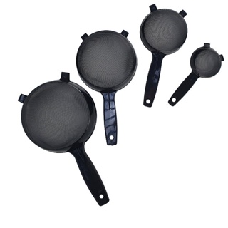 Kit Peneiras de Plástico Preta 4 peças - Mini, Pequena, Média e Grande em Oferta na Shopee