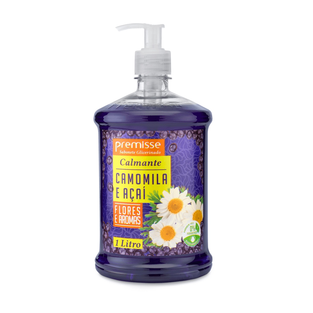 Sabonete Líquido Pump Açaí e Camomila 1L Premisse - Beauty