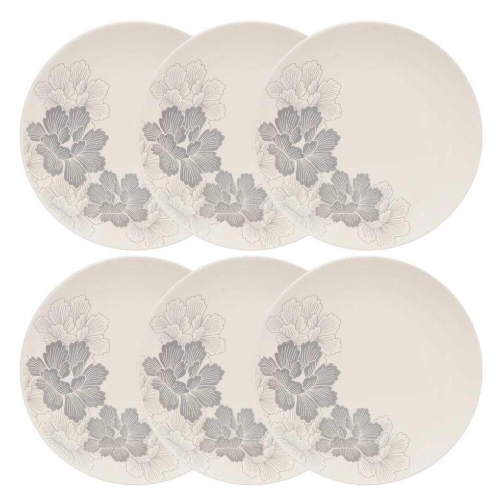 Jogo de 6 Pratos Rasos 26 Cm Oxford Unni Balance em Oferta na Shopee