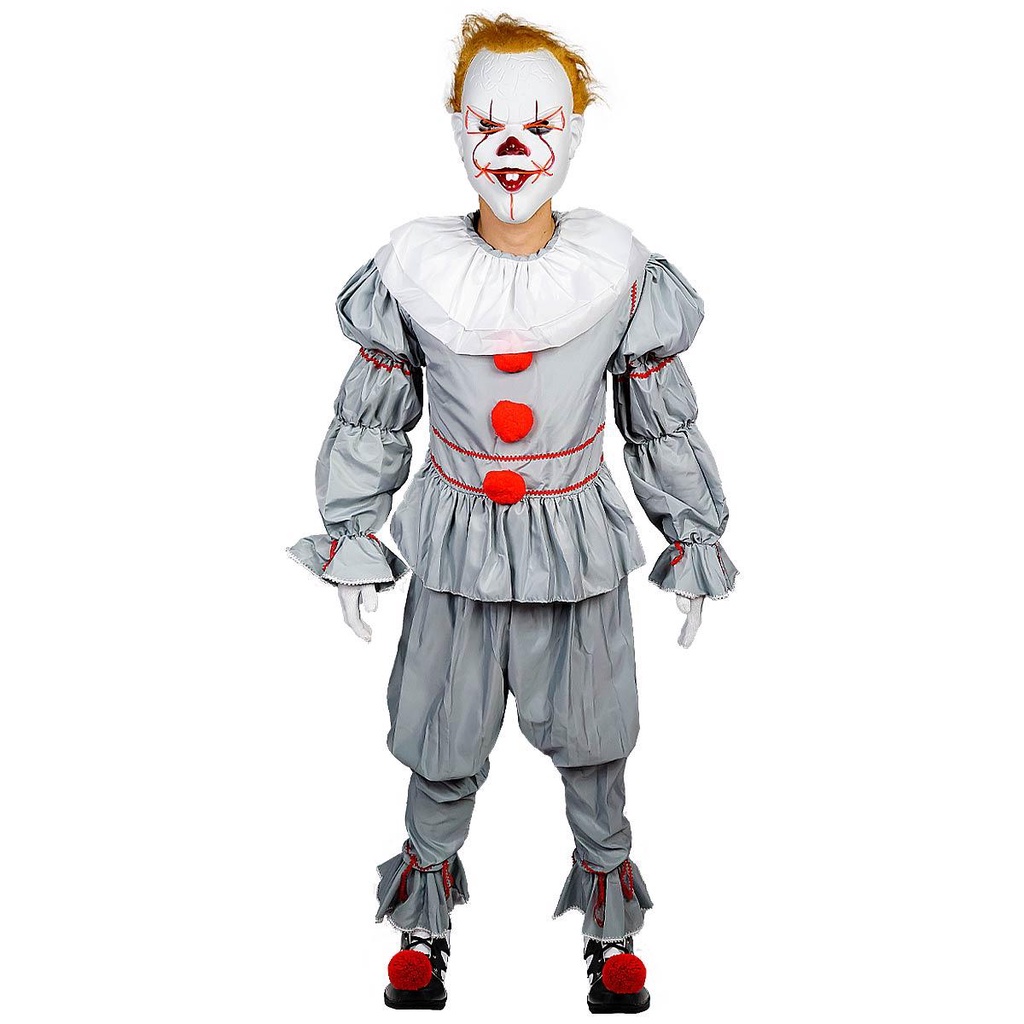 Detalhes do Fantasia Palhaço Pennywise It a Coisa Adulto de Luxo Halloween