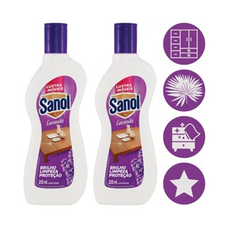 Kit 2 Lustra Moveis Lavanda Sanol 200ml