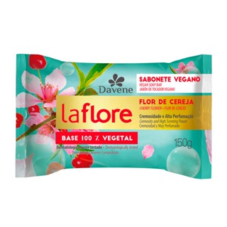 Sabonete em Barra Vegano Davene La Flore Flor de Cereja 150g