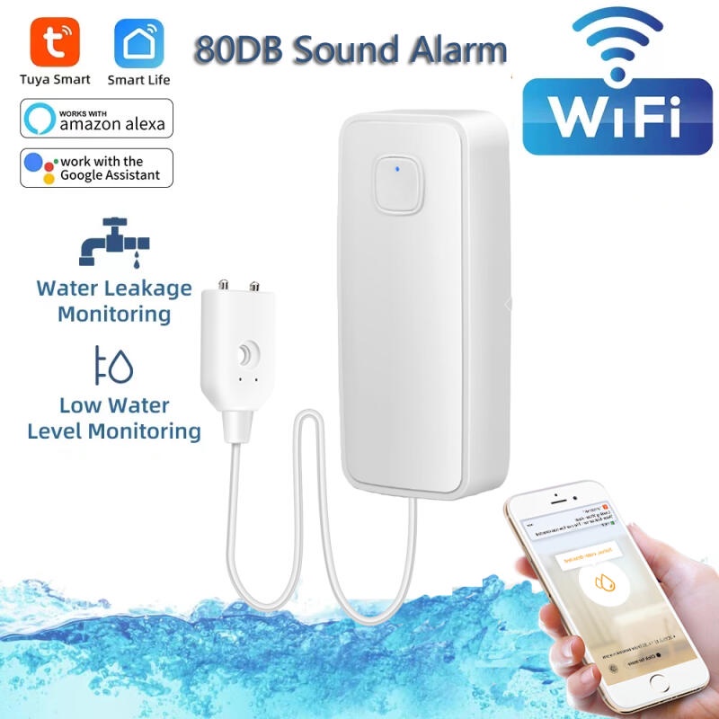 Tuya WiFi Sensor De Vazamento De Água Alarme Segurança Residencial Smart Life App