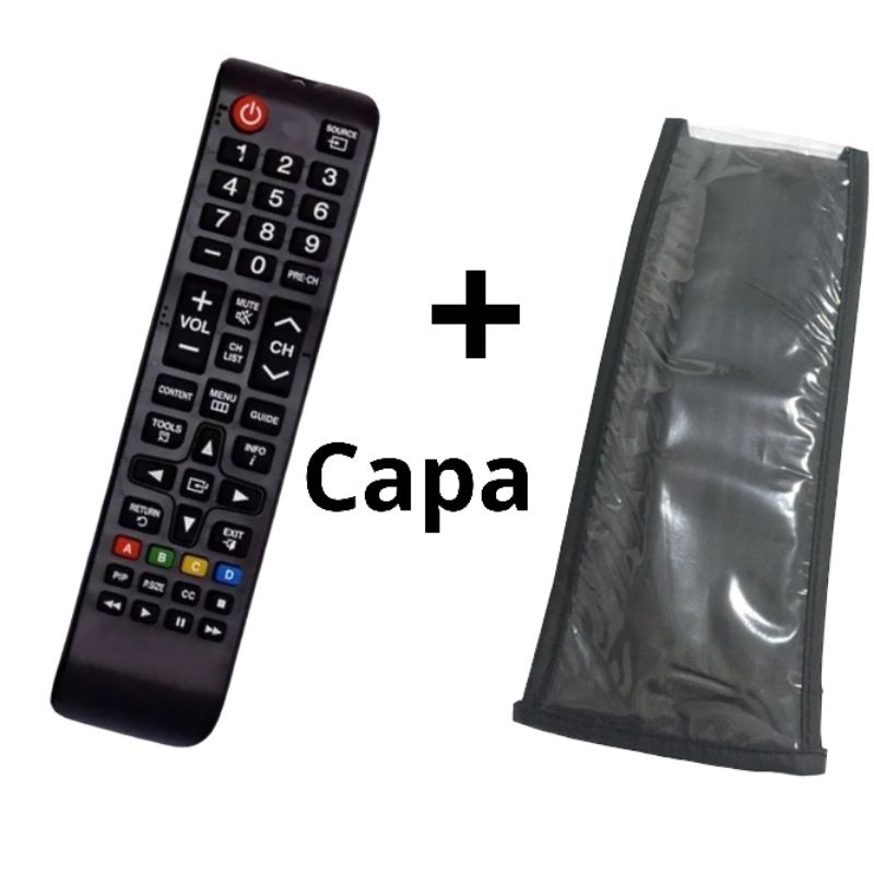 Controle Remoto + Capa Samsung Smart TV Universal