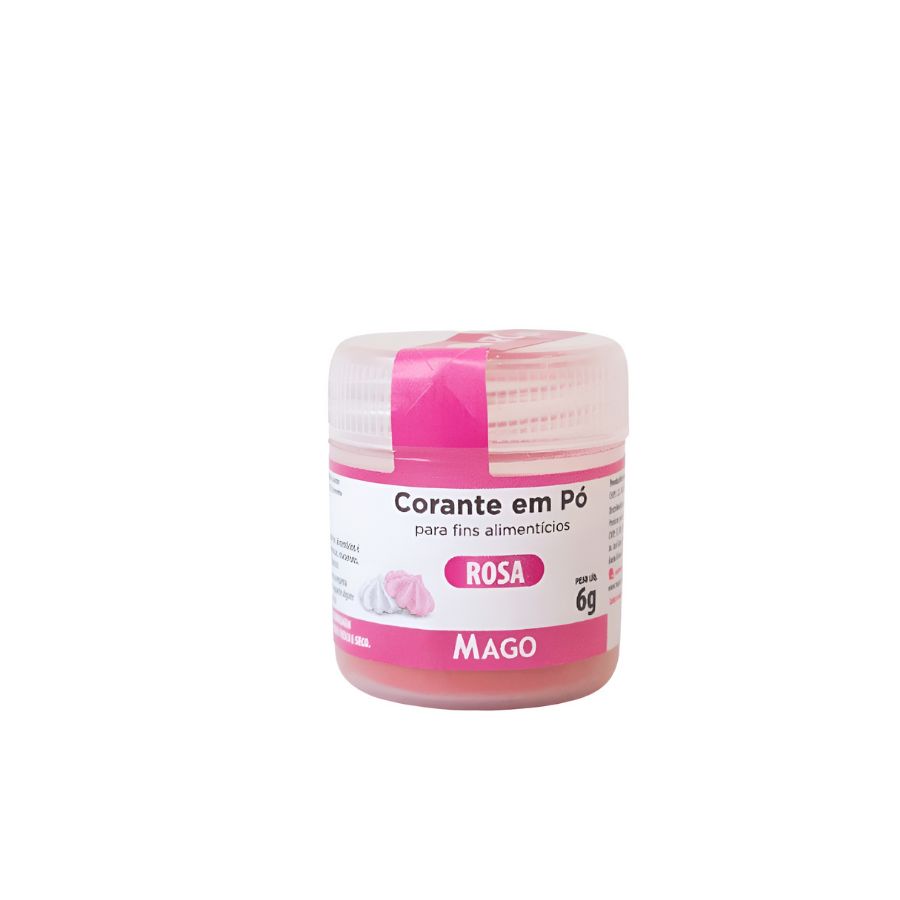 Corante em pó Rosa - 6g - 1 unidade - Mago - Rizzo - Food & Beverages