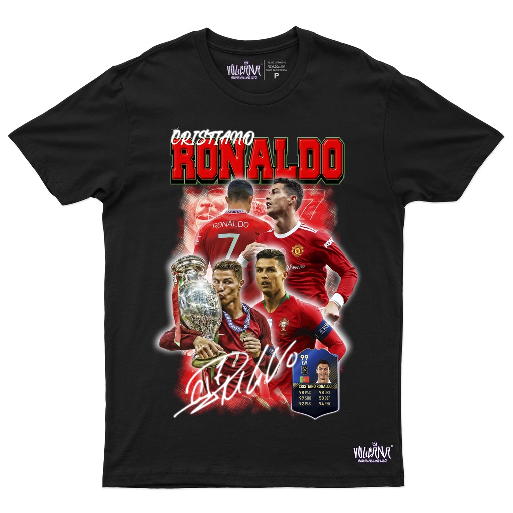 Camiseta Cristiano Futebol Blusa Algodão Camisa DFT Moda