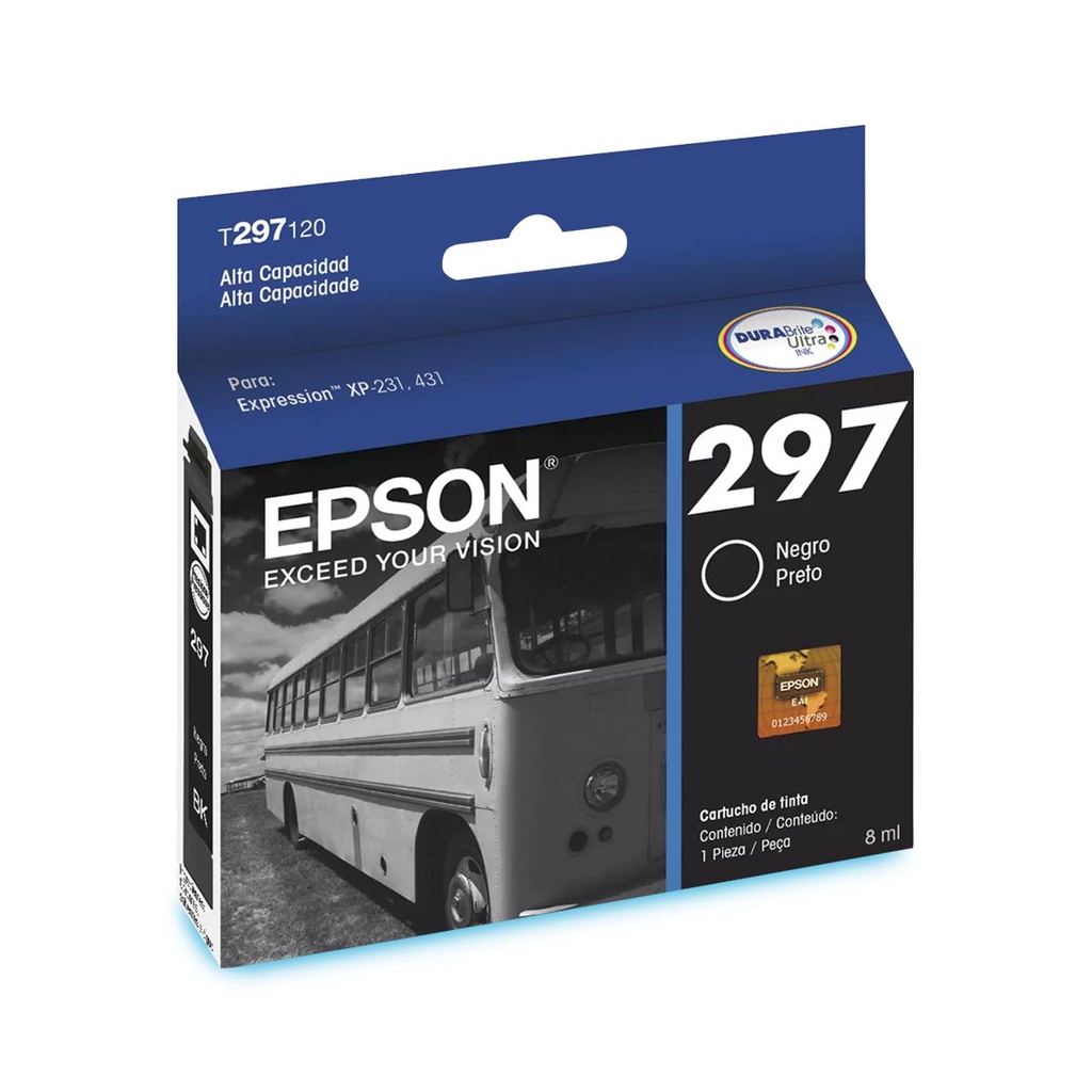 Cartucho de Tinta Epson Preto P Expression T297120 XP231/431 em Oferta na Shopee