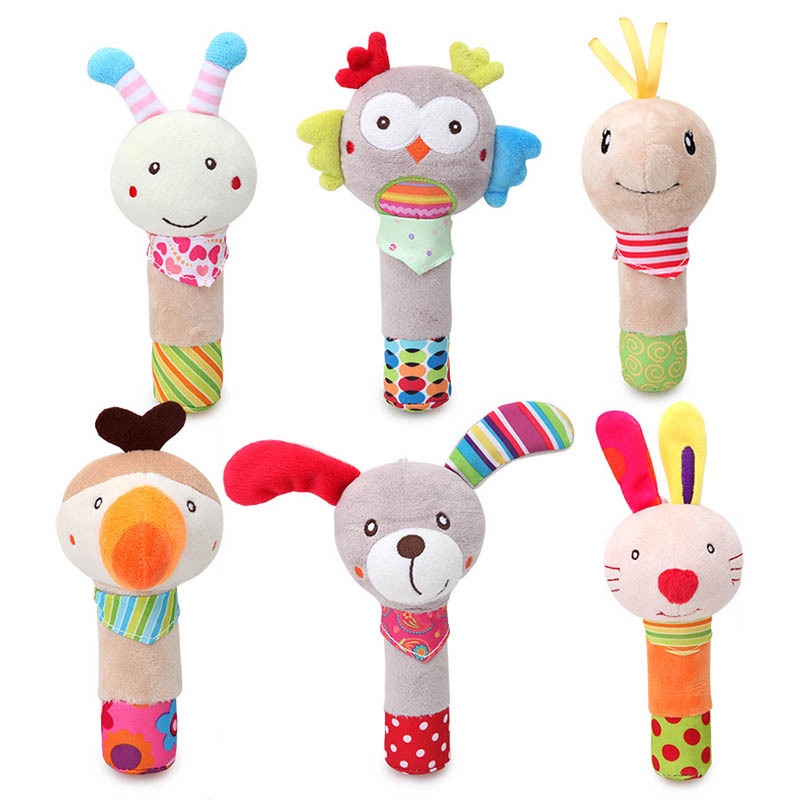Bastão De Bebê De Pelúcia , Gato E Coruja BB Stick , Baby Plush Toy