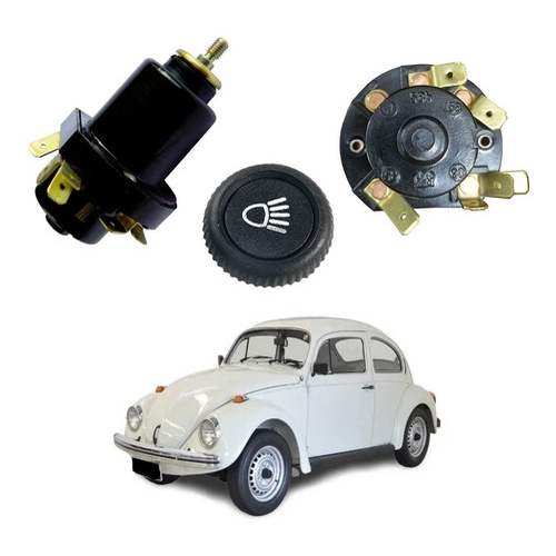 Chave Luz Com Botao Farol Fusca Kombi Brasilia Variant em Oferta na Shopee