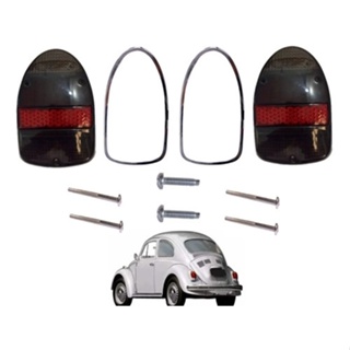 Lente + Aro + Parafuso Lanterna Traseira Fusca 1500 Fume em Oferta na Shopee