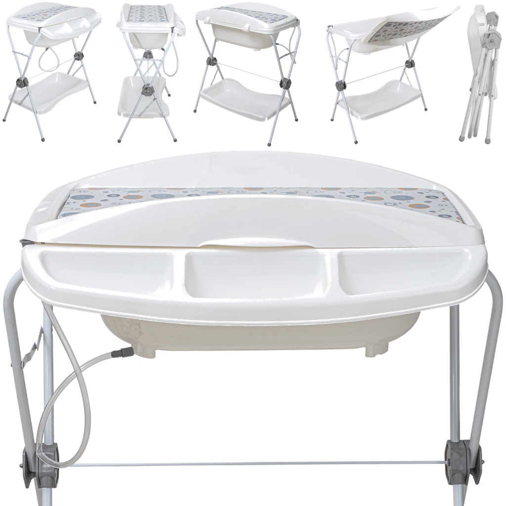Detalhes do Banheira de Bebe Desmontavel com Trocador Kiddo Shower Grafite