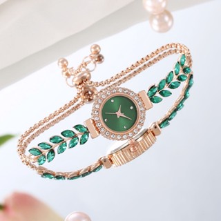 Relógio Feminino Elegante Nova Moda Feminina Folha Forma Lazer Relógio de Quartzo