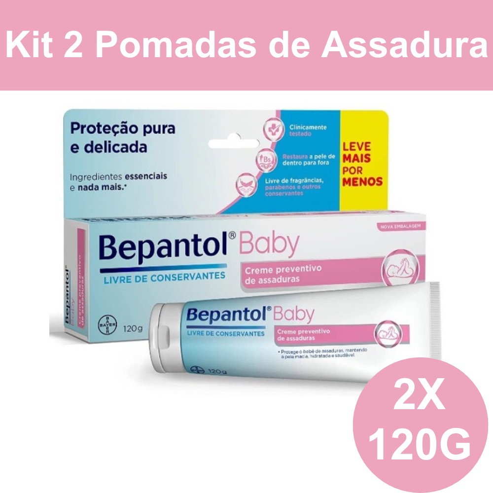 Kit 2 Bepantol Baby 120g - Pomada de Assadura