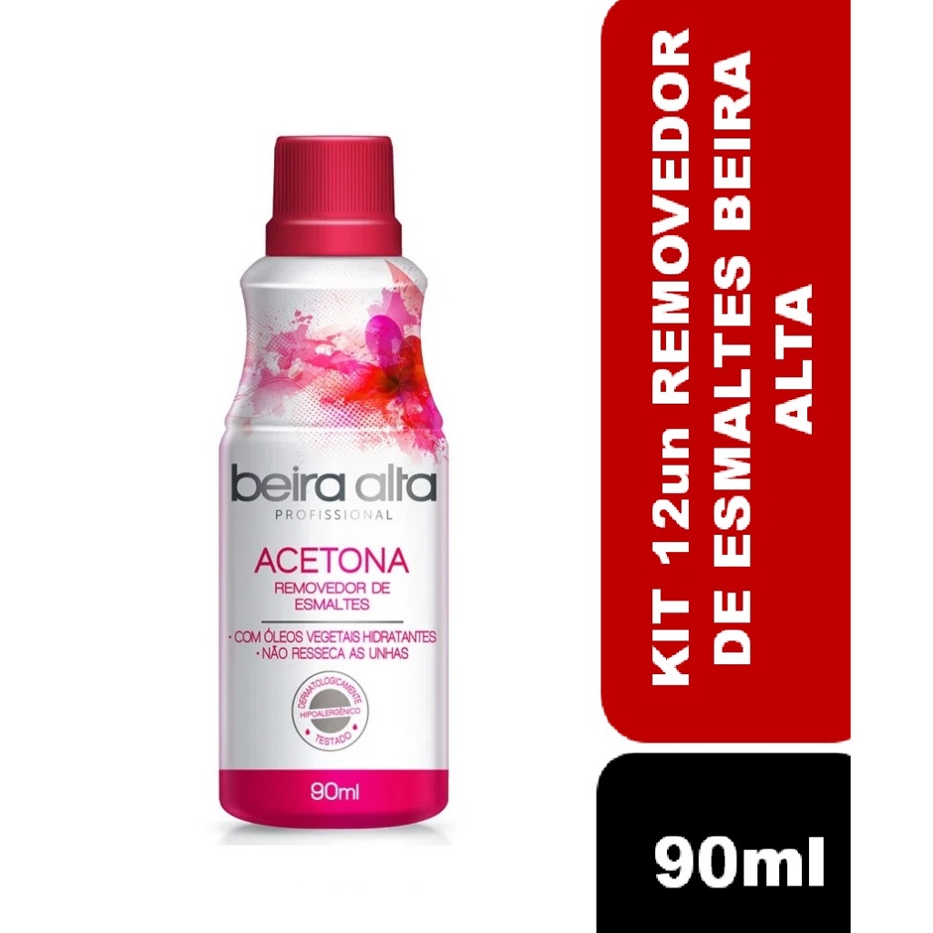 Kit 12un Removedor de Esmalte Beira Alta 90ml