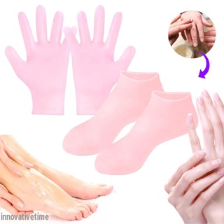 Exfoliante E Preventivo De Secagem Spa Meias De Silicone Gel Hidratante Removedor De Pele Morta Rachada Remover Protetor De Pés/Cuidados Com As Mãos