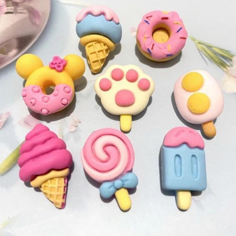Imagem Aplique em Resina Para Laços Tiaras Bonés Infantil Kit com 10/20 ou 40 pcs DIY Faça você mesmo Artesanato