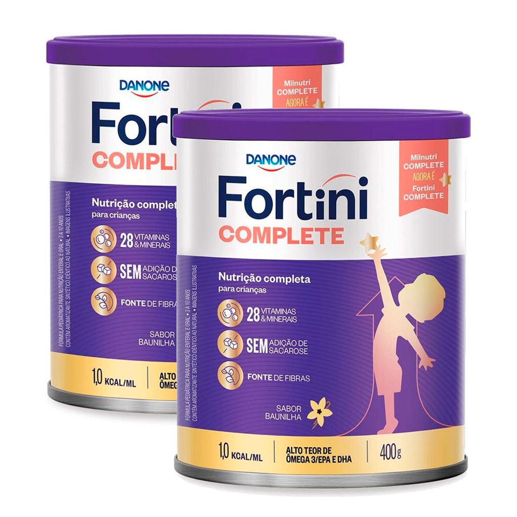 Kit 2 Fortini Complete Sabor Baunilha 400g