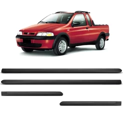 Jogo Friso Lateral Strada Cabine Simples 2001 2002 2003 2004 Preto