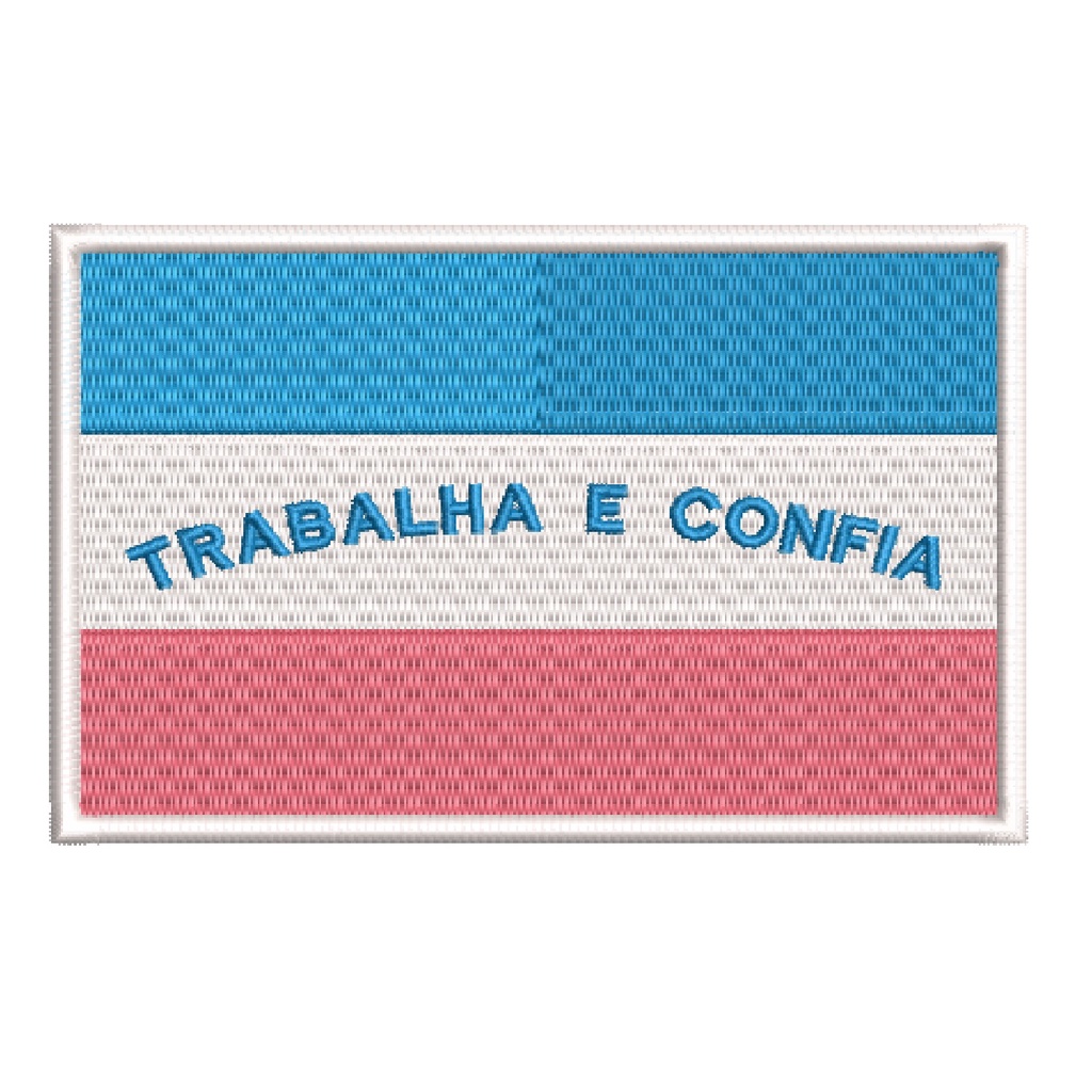 Patch bordado bandeira estado Espirito Santo do Brasil com carrapicho (velcr@)