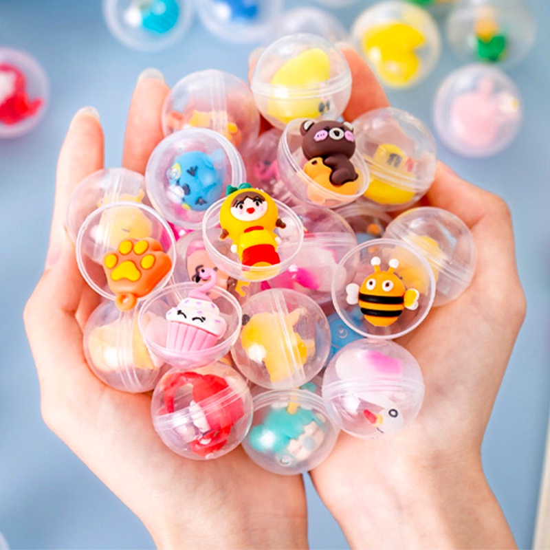 10PCS 32MM Surpresa Capsula De Ovo De Brinquedo Novidade Divertida Mini Boneca Animal Modelo Gashapon Ball Brinquedos De Bola Para Crianças