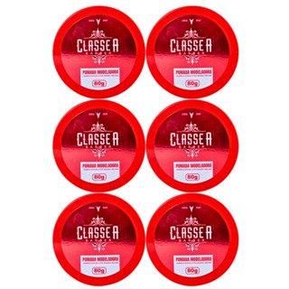 Kit 6x Pomada Modeladora Incolor 80g Efeito Molhado Fixação Alta Hidrata Os Fios Classe A