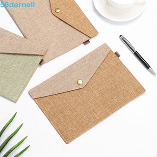 DARNELL Envelopes De Arquivo Armazenamento De A4/A5 Saco De Documentos Imitação De Linho Estojos De Papelaria Pastas Escolar