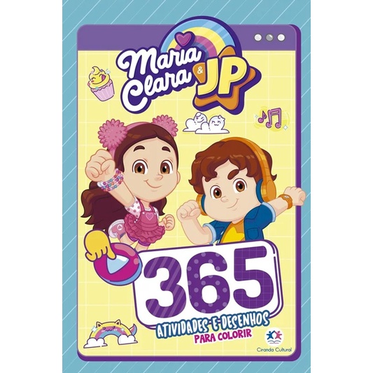 Livro: 365 Ativ. e Desenhos Para Colorir - Maria Clara e JP