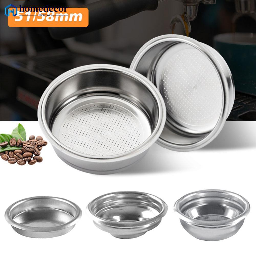 HOMEDECOR 51/58mm 304 Aço Inoxidável 1/2/Clean Cup Coffee Filter Blind Bowl Porta-Filtro De Precisão Não Seguro Para Máquinas De Café Expresso I9X3